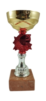 Copa con detalle en color rojo para motivo, 18 cm