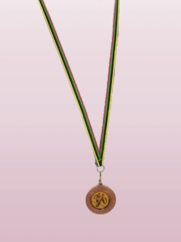 Medalha de bronze com desenho nas bordas, 4.5 cm